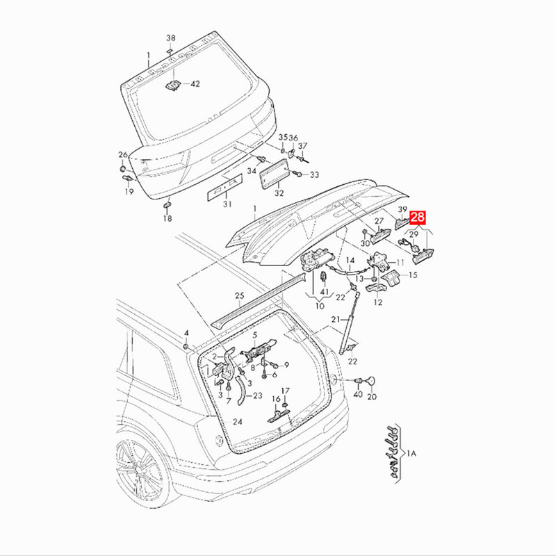 WXZOS Rear Trunk Release Handle w/Backup View Camera for Audi Q7 SQ7 2017-2019