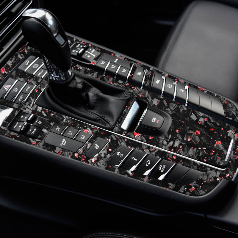 WXZOS Genuine Carbon Fiber Center Console Panel Trim for Porsche Macan (95B) 2014-2021