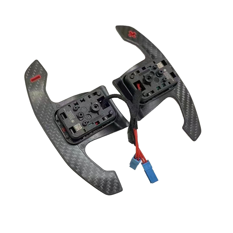WXZOS Carbon Fiber Steering Wheel Shift Paddle Shifter for BMW 5series G30 2017-2022