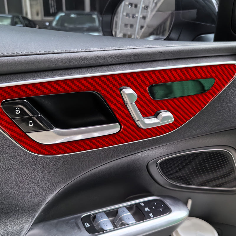 WXZOS Genuine Carbon Fiber Seat Adjustment Button Trim for Benz W206 C-class 2022-2024