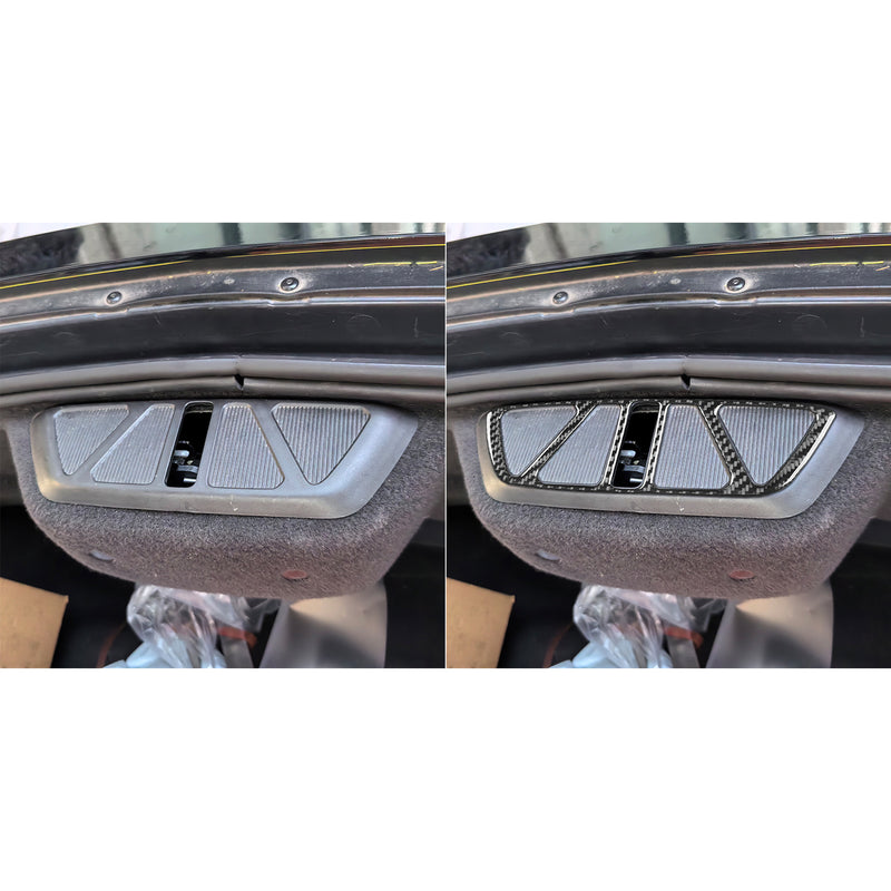 WXZOS Genuine Carbon Fiber Trunk Liner Clip Trim for Chevrolet Corvette C8 2020-2024