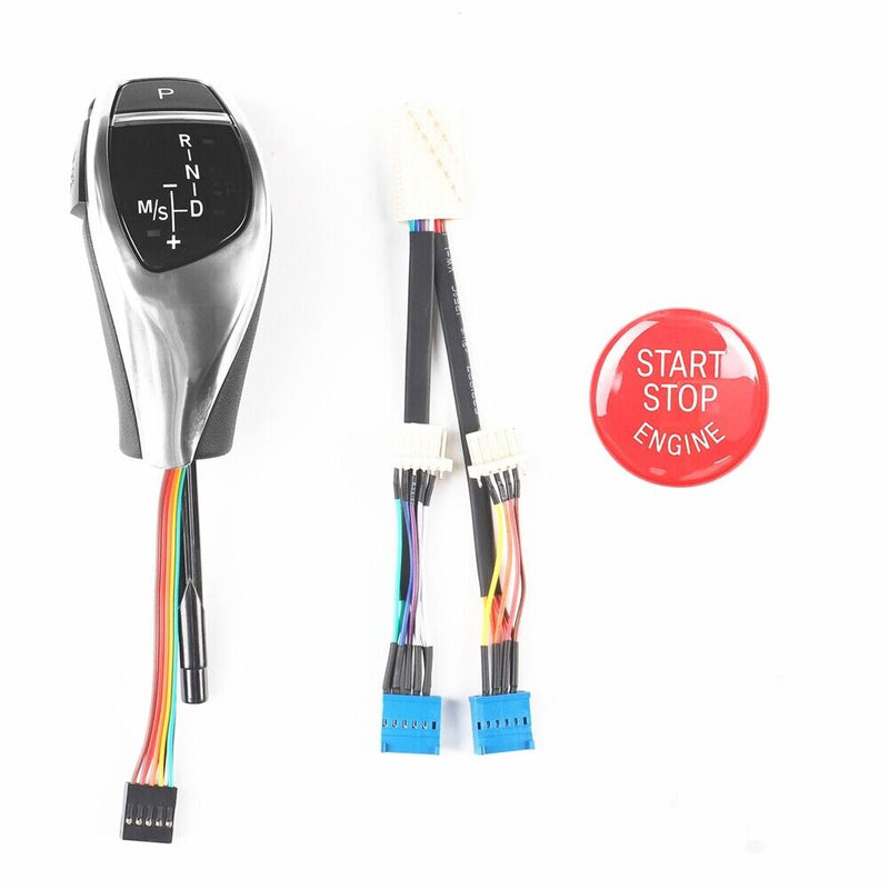 LED Gear Shift Knob w/START STOP Cover for BMW E81 E82 E87 E88 1Series 2006-2012