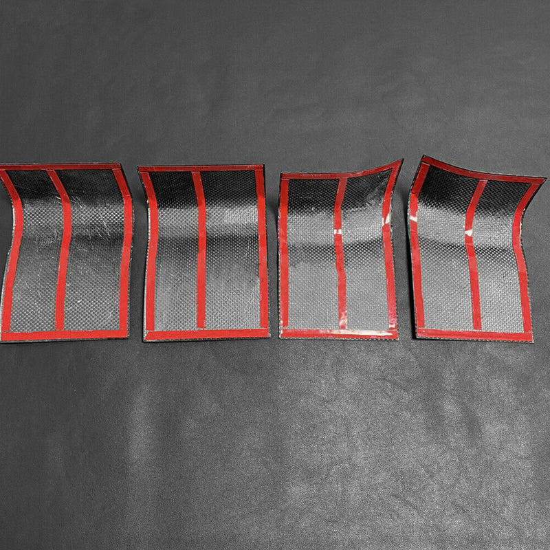 Car Genuine Carbon Fiber Door Inner Handle Panel Trim Kit for Ford F150 2015-20