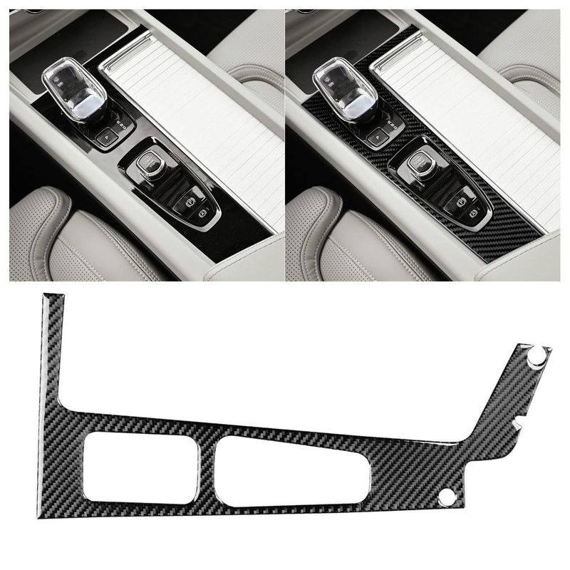 WXZOS Carbon Fiber Center Console Gear Shift Panel Trim for Volvo XC60 2026