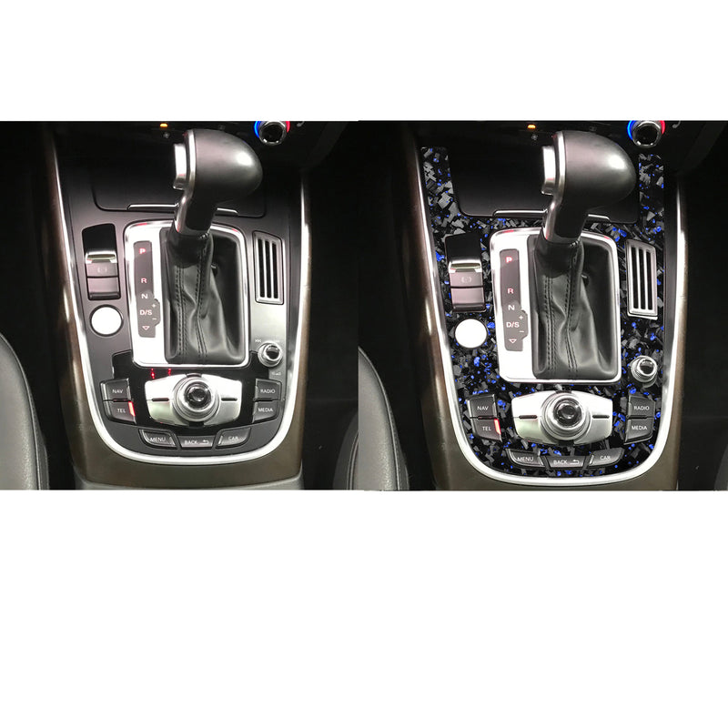 WXZOS Genuine Carbon Fiber Gear Shift Lever Panel Trim for Audi A5 S5 RS5 2013-2016