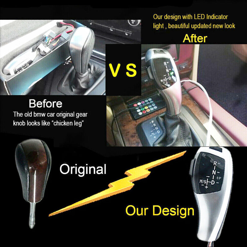 Silver LED Gear Shift Knob for E81 E82 E84 E87 E88 E89 E90 E91 E92 E93