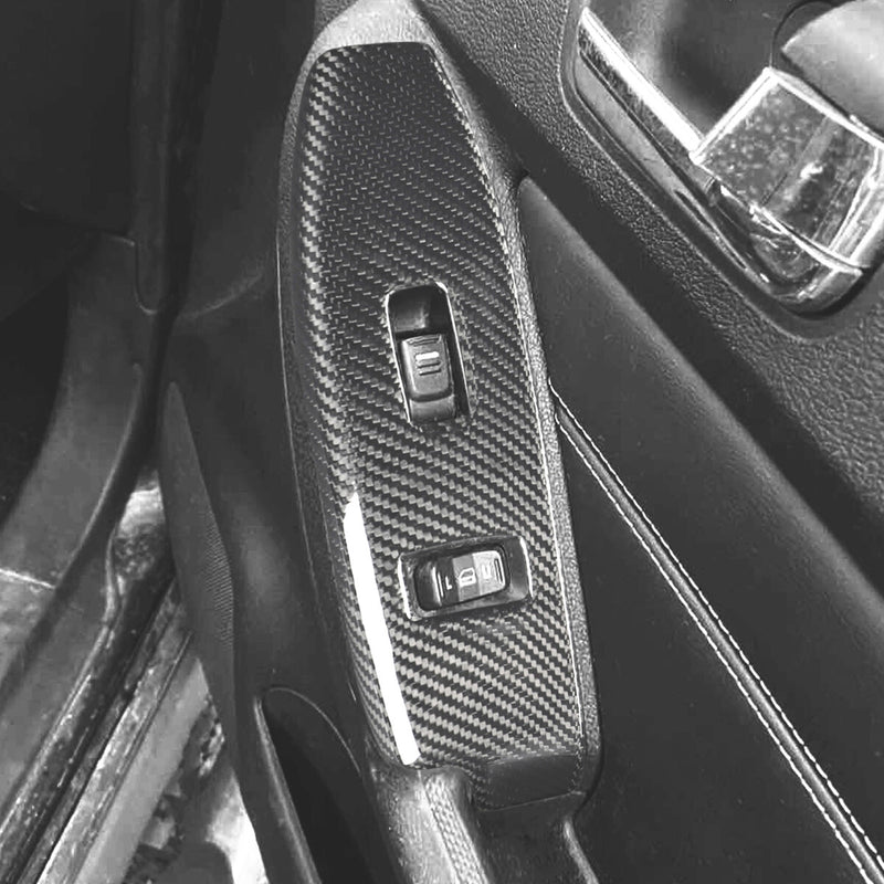 WXZOS Genuine Carbon Fiber Power Window Switch Bezel Cover for Hummer H3 2007-2010