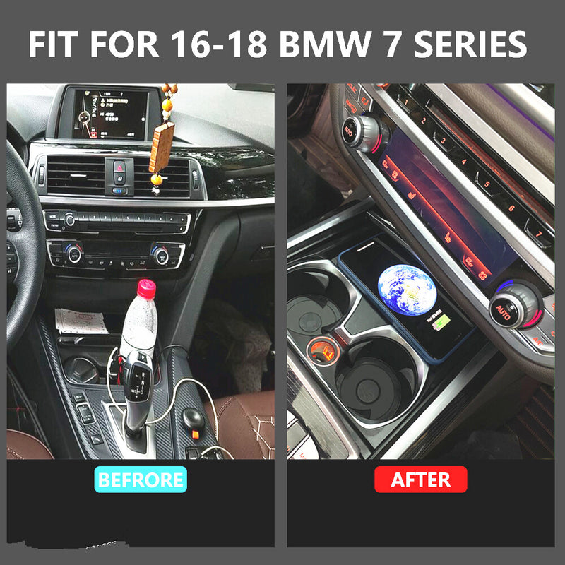 WXZOS Center Console Phone Wireless Fast Charging Pad for BMW 7series G12 2016-2018