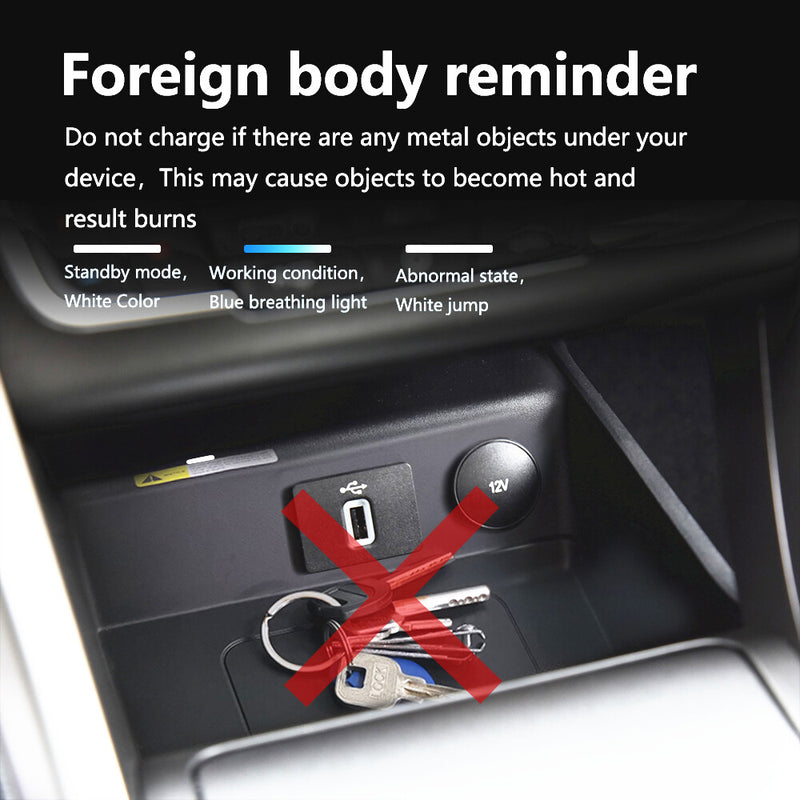 WXZOS Center Console Phone Wireless Fast Charging Pad for Ford Mondeo 2017-2018