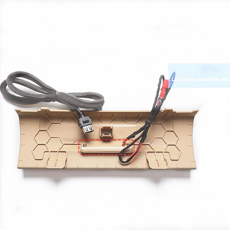 Beige Dash Ambiet LED Light USB Cover Plate for BMW 3serie F30 F34 F35 2013-2018
