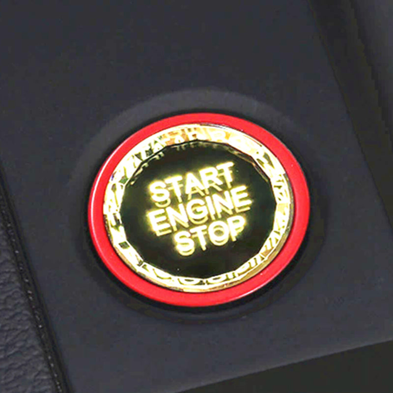 WXZOS Crystal Start Stop Ignition Switch Button Cover for Audi Q5 SQ5 2019-2024