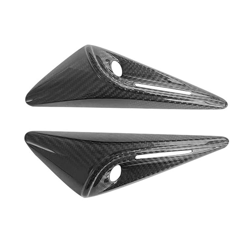 WXZOS Genuine Carbon Fiber Side Fender Camera Trim for Tesla Model 3/Y HW4.0 2023-2024