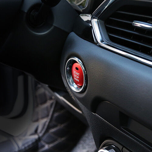 Red Engine Start / Stop Push Button Cover Trim For Mazda CX-5 MX5 2012-2018