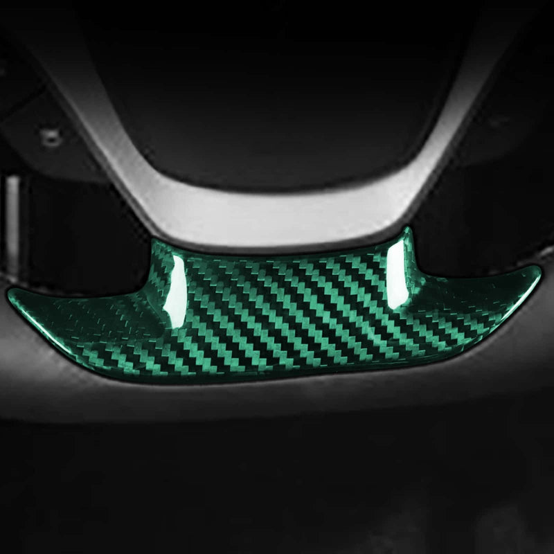 WXZOS 1SET Genuine Carbon Fiber Steering Wheel Trim for Chevrolet Corvette C7 2014-19