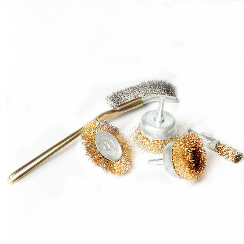 Auto Wheel Hub Polishing Derusting Rotary Wire Brush Tool Kits