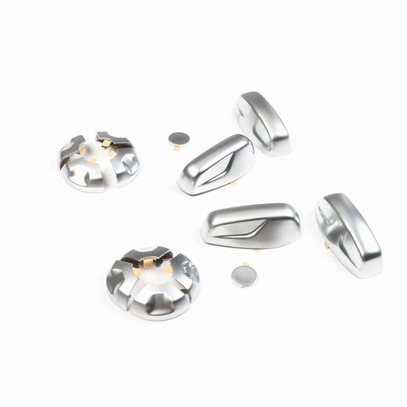 WXZOS 1PC Seat Adjustment Button Cover Trim Chrome Sticker for Porsche Cayenne 2022-24