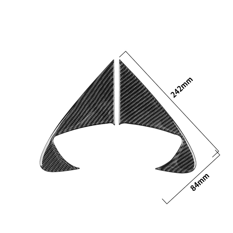 WXZOS Genuine Carbon Fiber RearView Mirior A-pillar Trim for Dodge Durango 2011-2019