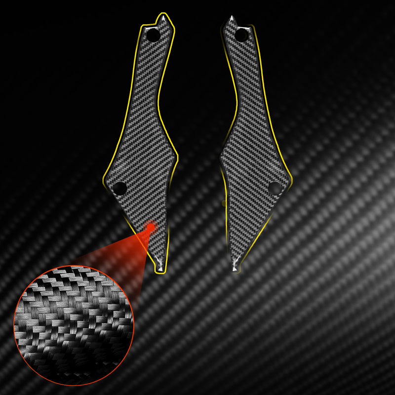 WXZOS Genuine Carbon Fiber Rear Door Frame Trim for Chevrolet Corvette C8 2020-2024