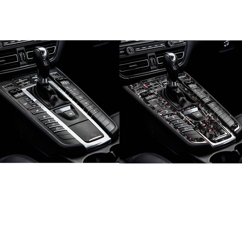 WXZOS Genuine Carbon Fiber Center Console Panel Trim for Porsche Macan (95B) 2014-2021