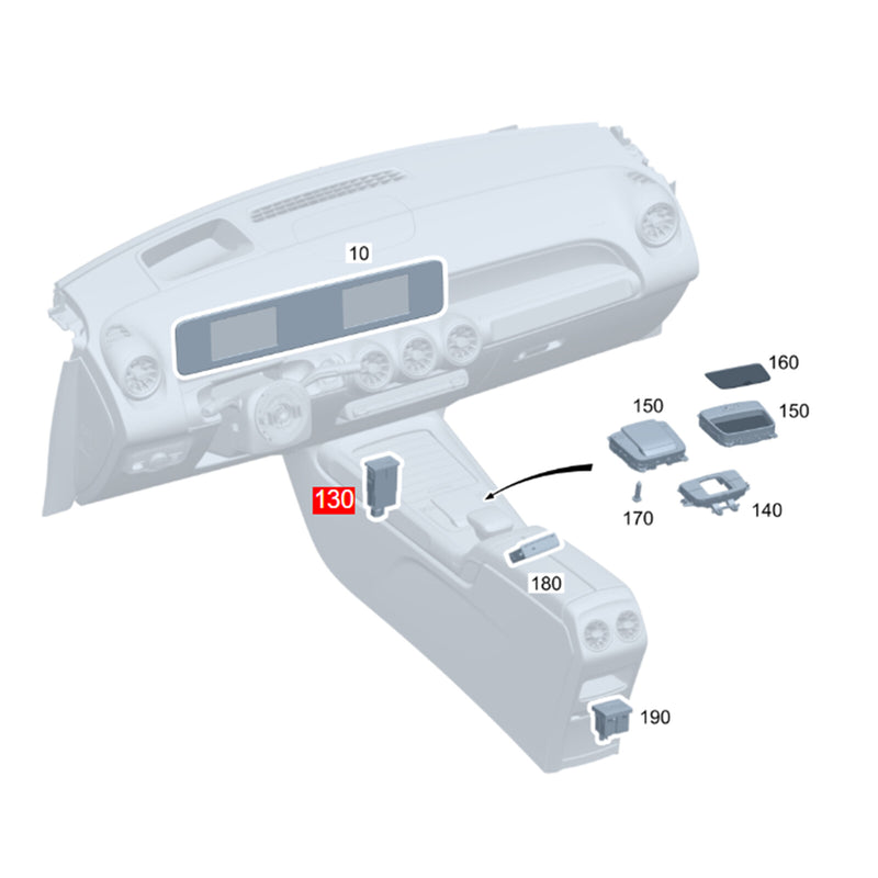 WXZOS USB Type-C Charging Power Port Socket for Mercedes-Benz W118 CLA-Class 2020-2024