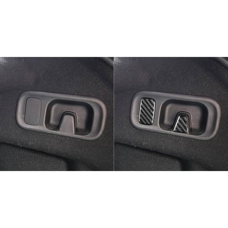 WXZOS Genuine Carbon Fiber Rear Trunk Hooks Trim for Mercedes W206 C-class 2022-2024