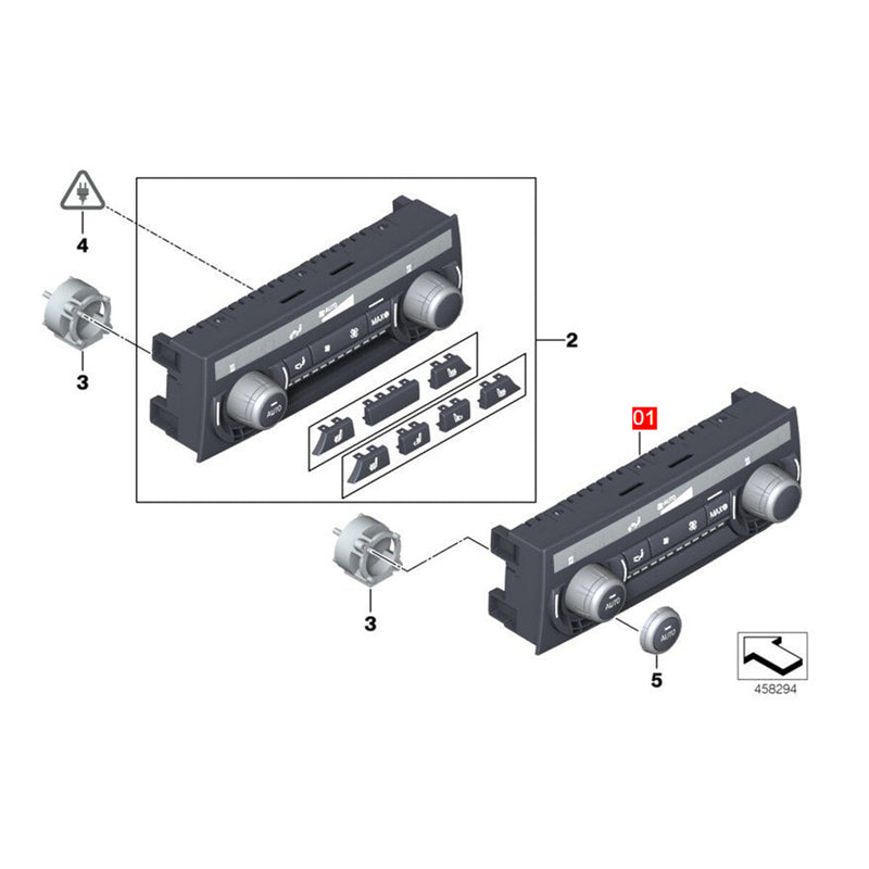 WXZOS Rear A/C Climate Control Switch Panel for BMW X5 F15 X6 F16 2015-2018