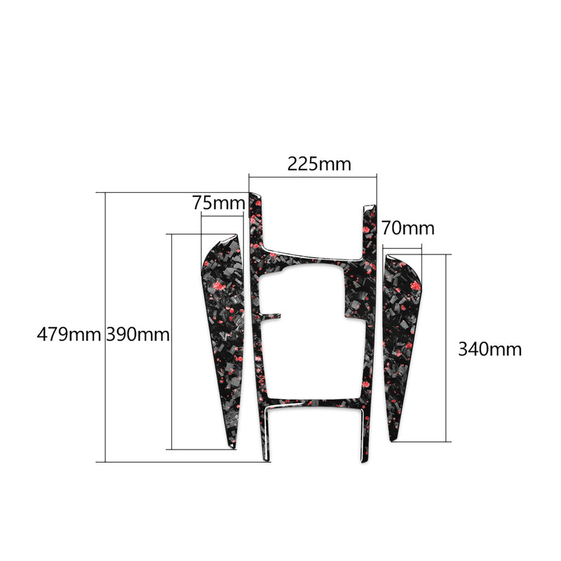 WXZOS Genuine Carbon Fiber Gear Shift Lever Panel Trim for Audi A6 C6 S6 RS6 2005-2011
