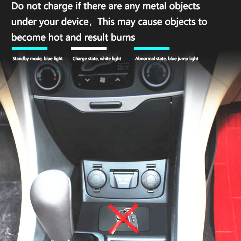 WXZOS Center Console Phone Wireless Fast Charging Pad for Hyundai Sonata 2010-2014