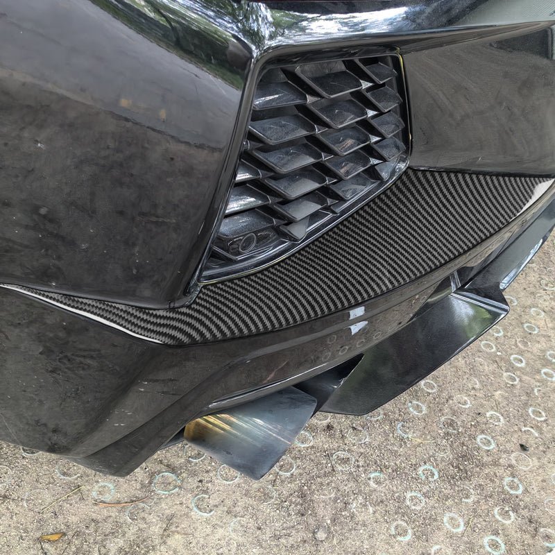 WXZOS Genuine Carbon Fiber Rear Bumper Vent Trim for Chevrolet Corvette C8 2020-2024