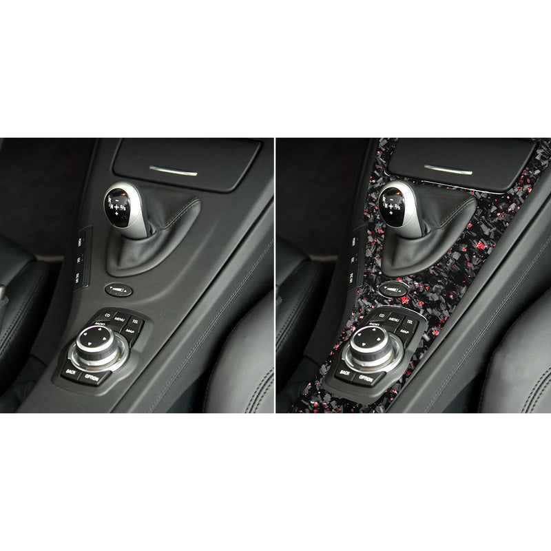 WXZOS Genuine Carbon Fiber Gear Shift Lever Panel Trim for BMW M3 (E92/E93 ) 2007-2013