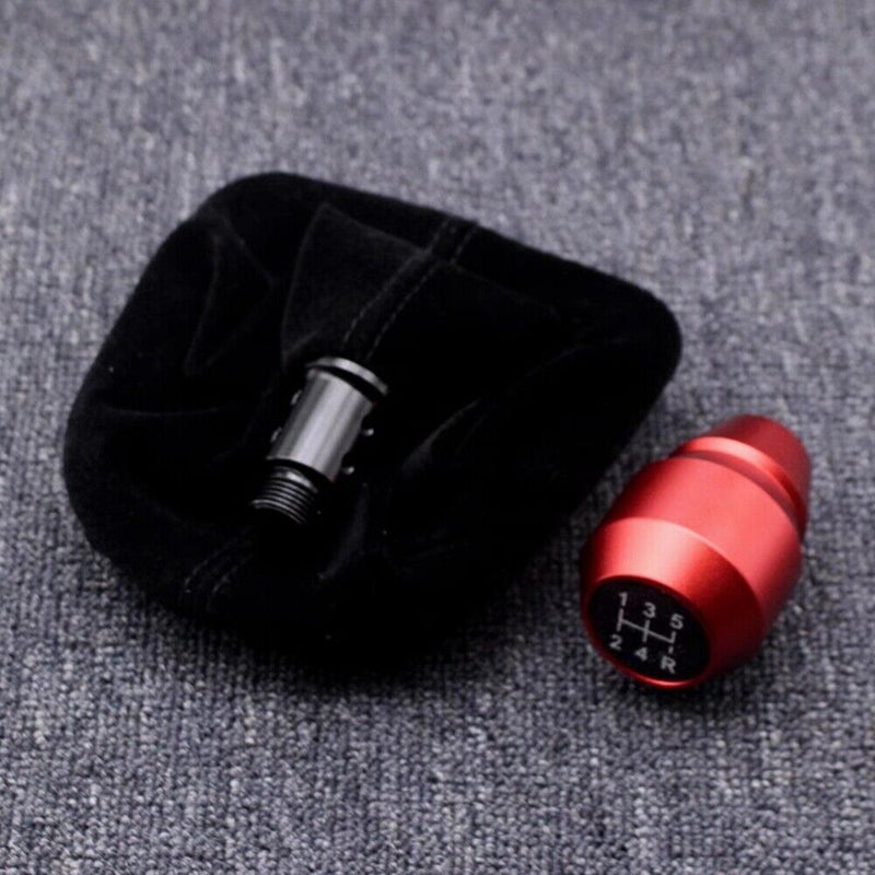 MT 5Speed Aluminum Alloy Gear Shift Knob w/Gaitor Boot for Peugeot 308 2004-2012