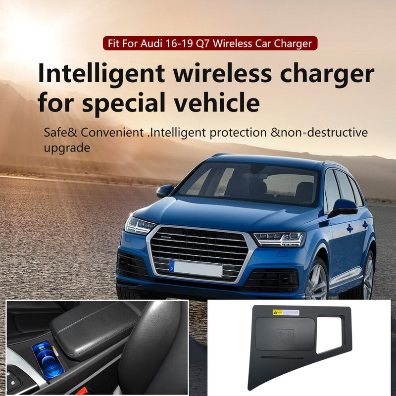 WXZOS Center Console Phone Wireless Fast Charging Pad for Audi Q7 SQ7 2016-2019