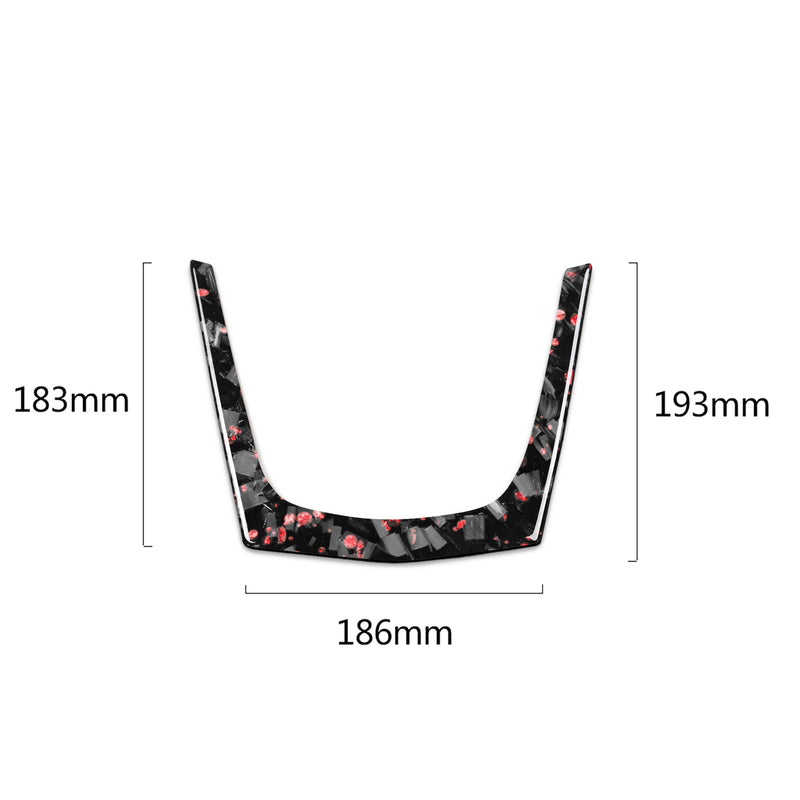 WXZOS Genuine Carbon Fiber Dashboard Center Console Trim for Cadillac XT5 2016-2017