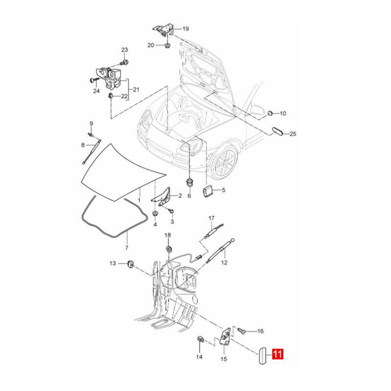 Beige Hood Latch Release Lever Handle Switch for Porsche Cayenne 2003-2010