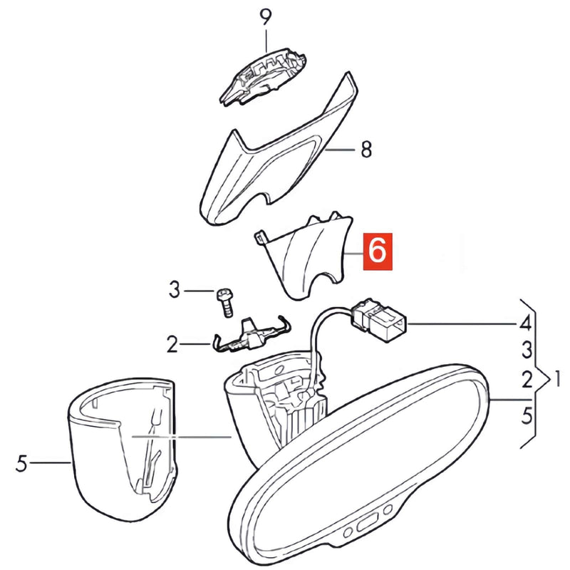 WXZOS Windshield Rear View Mirror Lower Cover Replace for Audi A6 Allroad C8 2019-2025