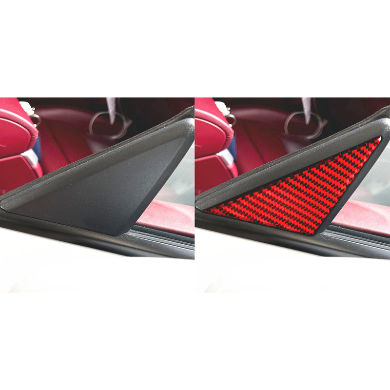 WXZOS Genuine Carbon Fiber A-Pillar Cover Trim for Porsche 718 Boxster (982) 2017-2025
