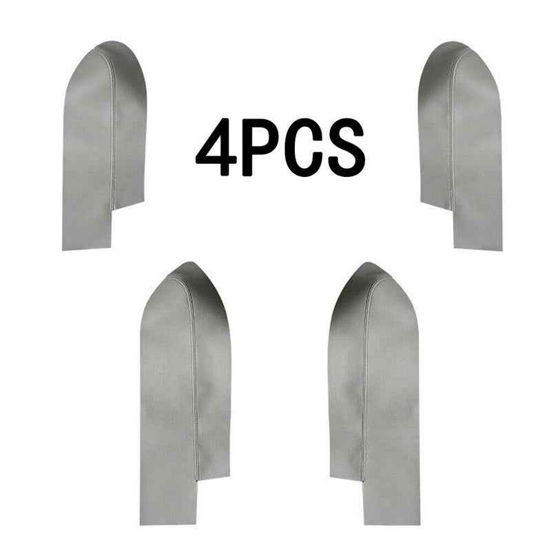 4Pcs Gray Door Armrest Panel Insert Leather Cover for Honda CR-V 2007-2011