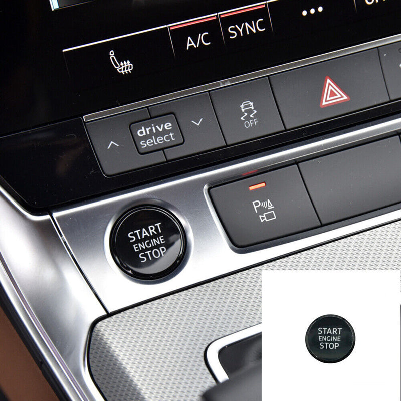 Black Start Stop Switch Push Button Cover for Audi 2019-22 A6 allroad RS6 Avant