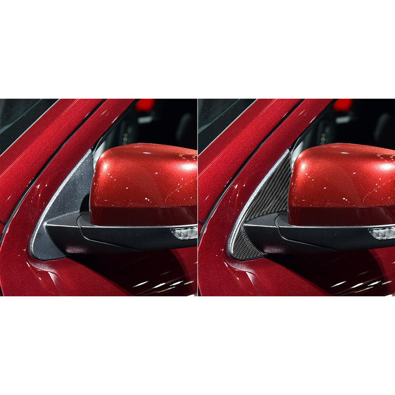 WXZOS Genuine Carbon Fiber RearView Mirior A-pillar Trim for Dodge Durango 2011-2019