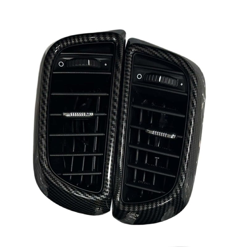 WXZOS Carbon Fiber Pattern Center Console Rear Air Vent for Porsche Cayenne 2011-2016