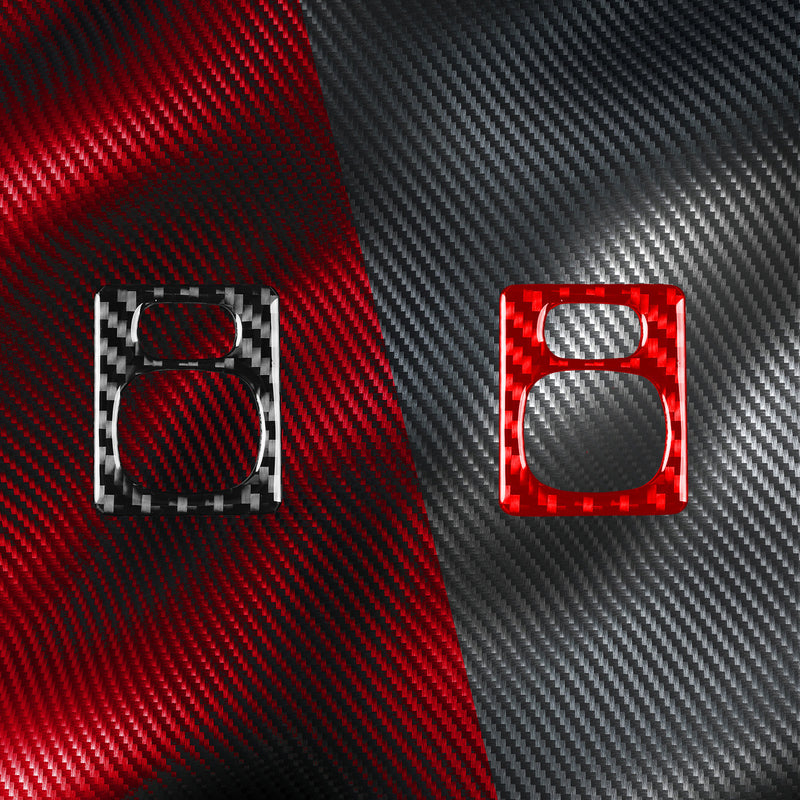 WXZOS Genuine Carbon Fiber Wing Mirror Switch Trim for Toyota Tundra 2007-2013
