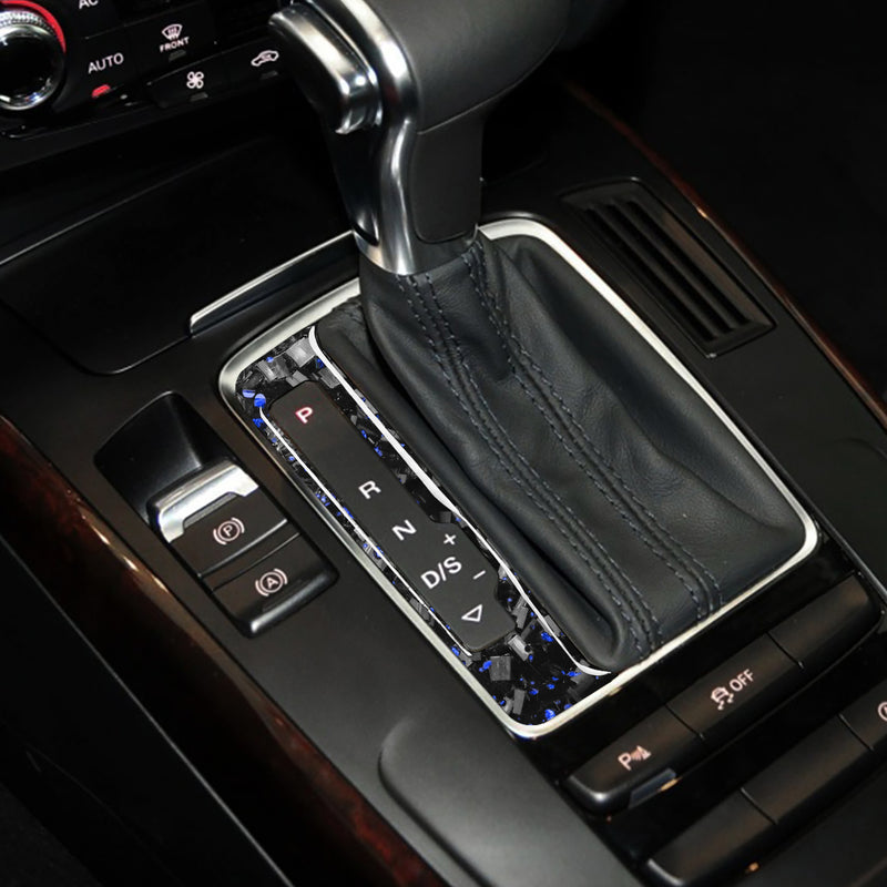WXZOS Genuine Carbon Fiber Gear Shift Lever Panel Trim for Audi A4 B8 S4 RS4 2009-2016
