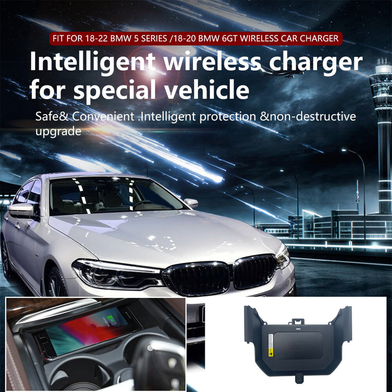 WXZOS Center Console Phone  Wireless Fast Charging Pad for BMW 5series G30 2018-2022