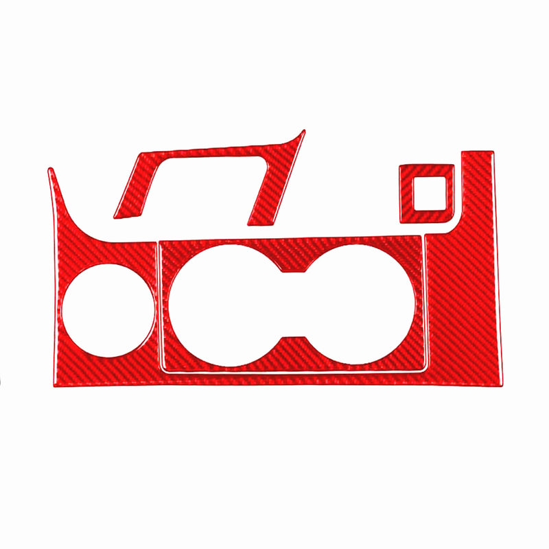 WXZOS Genuine Carbon Fiber Center Console Cup Holder Trim for Toyota Tundra 2007-2013