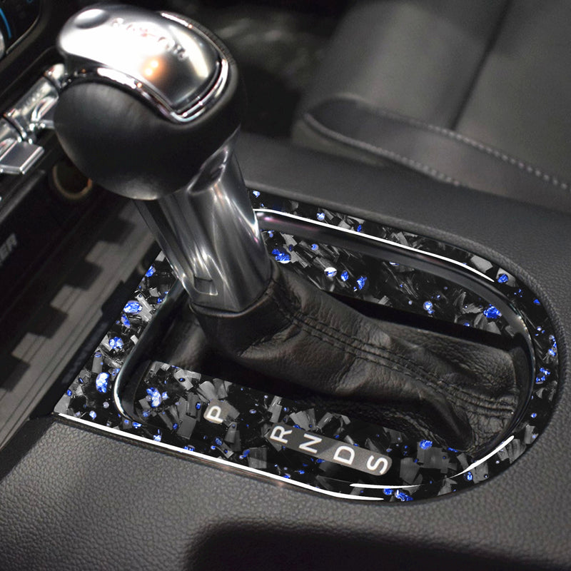 WXZOS Genuine Carbon Fiber Gear Shift Lever Panel Trim for Ford Mustang 2015-2020