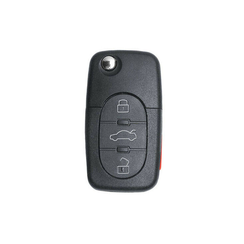 3+1 Button Flip Remote Key Fob w/ID48 Chip for Audi Allroad Quattro 2001-2005