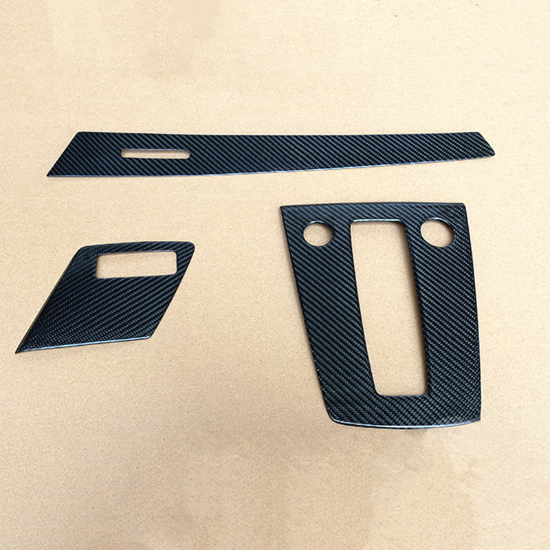 WXZOS Genuine Carbon Fiber Center Console Shift Lever Trim for Audi A3 S3 2021-2023