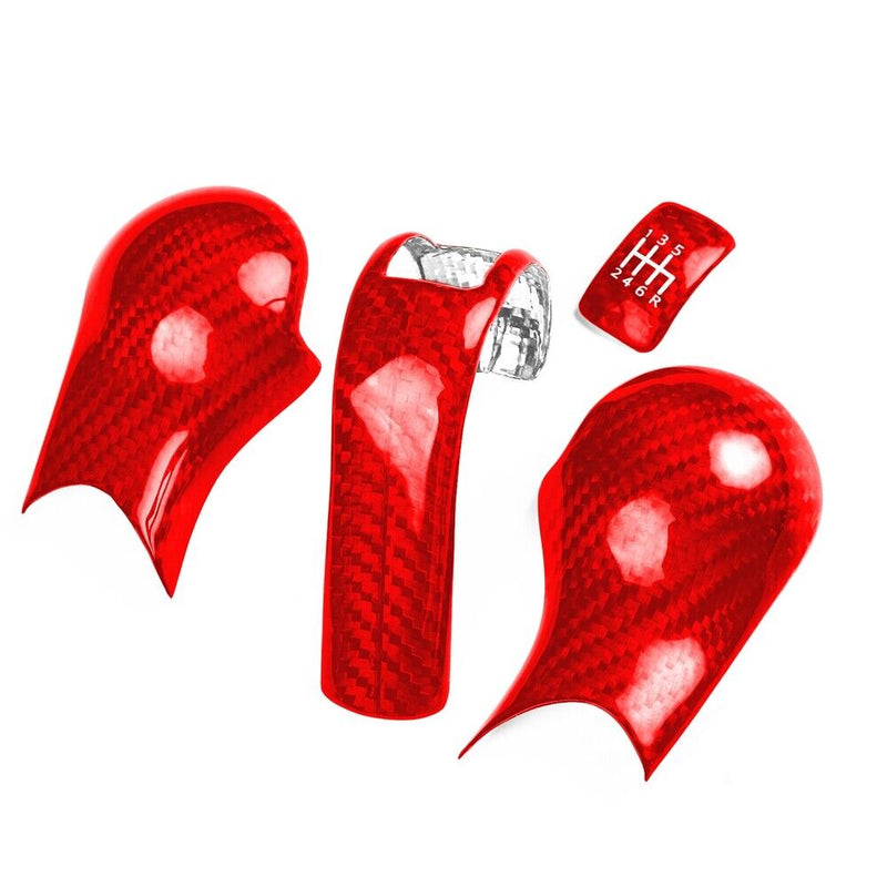 Genuine Carbon Fiber Gear Shift Knob Handle Cover Fit for Nissan 350Z 2003-2009