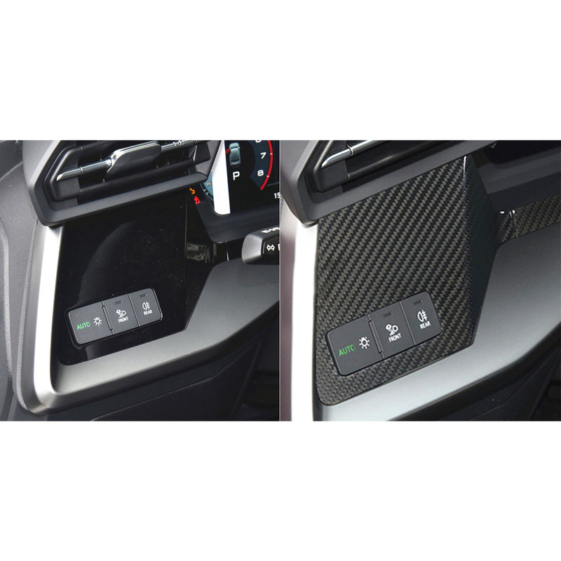 WXZOS Genuine Carbon Fiber Center Console Dashboard Trim for Audi A3 S3 RS3 2021-2023
