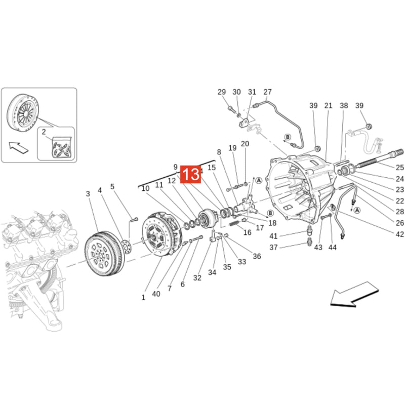 10Pcs Transmission Input Shaft Pilot Bearing Seal for Ferrari 599 GTB 2006-2011
